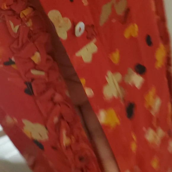 Realisation Par Red Ruched Ruffled Sundress - Picture 4 of 6